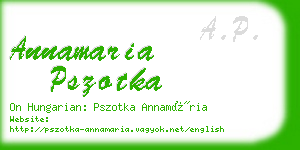annamaria pszotka business card